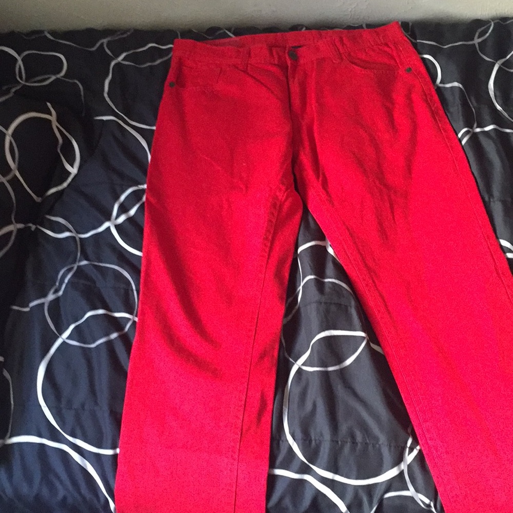 South polo red pants